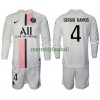 Maillot à Manches Longues Paris Saint-Germain Sergio Ramos 4 Extérieur 2021-22 Pour Enfant